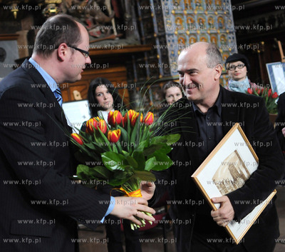 Gdansk, Dwor Artusa. Prezydent Gdanska Pawel Adamowicz...