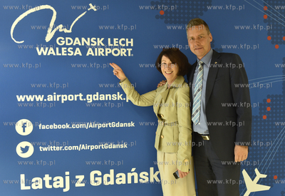 Gdansk. Port Lotniczy Gdańsk im. Lecha Wałęsy. Inauguracyjny...