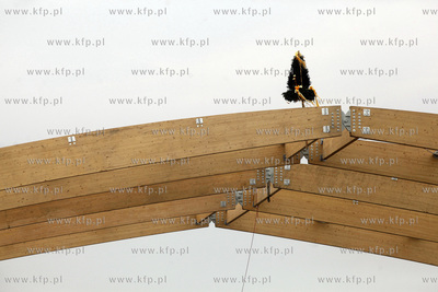 Uroczystosc zawieszenia wiechy na budowie budynku 2...