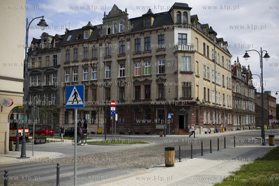 Gdańsk Dolne Miasto. Skrzyżowanie ulic Wróbla, Kurzej...