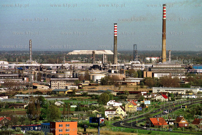 Panorama Gdanska z mostu wantowego na Martwej Wisle....