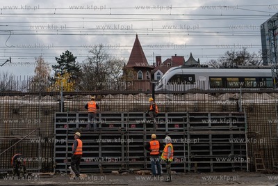 Gdańsk Wrzeszcz, ul. Biała. Przebudowa muru oporowego....