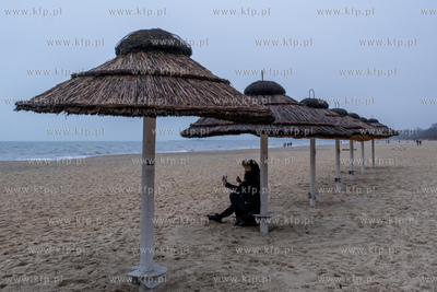 Sopot, plaża.  11.02.2024 / fot. Anna Rezulak / KFP