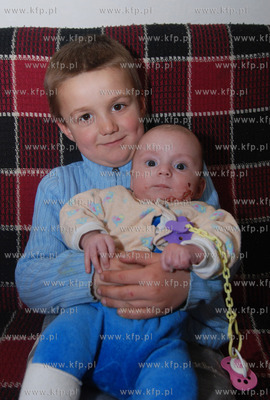 5-letni Sebastian Miszkowski ze wsi Barlomino w gminie...