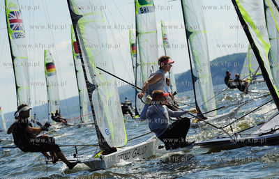 Gdynia. Probny wyscig Mistrzostw Europy w klasie 49'er.
04.07.2010
fot....