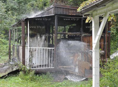 Sopot. Ulica Mlynska. Pozar niezamieszkalego baraku...