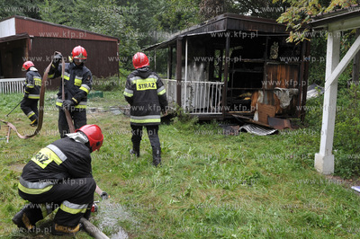 Sopot. Ulica Mlynska. Pozar niezamieszkalego baraku...
