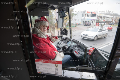 Mikołajkowy przejazd autobusem linii 175 GAiT w Gdańsku....