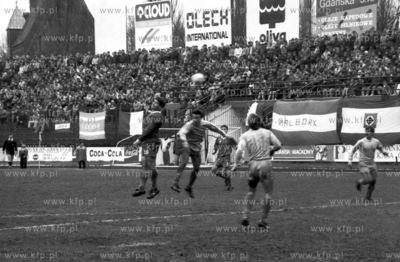 Mecz derbowy Lechia Gdansk - Baltyk Gdynia. 16.11.1992...