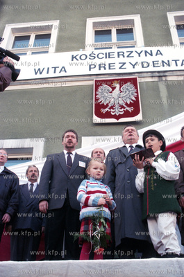 Wizyta prezydenta Lecha Walesy w Koscierzynie na Kaszubach...