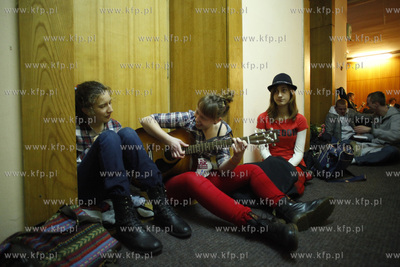 Gdansk. Budynek Not. Precasting do programu telewizji...