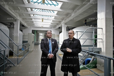 Gdansk. Ujecie wody Czarny Dwor. Konferencja prasowa...