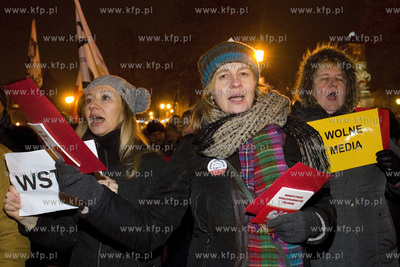 Gdańsk. Targ Drzewny. Demonstracja środowisk opozycyjnych...