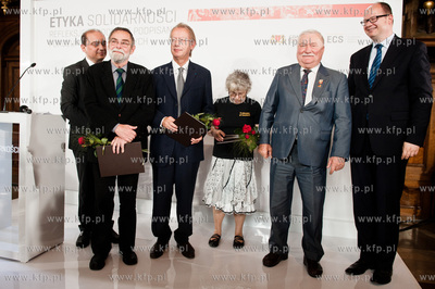 Gdansk. Dwor Artusa. Spotkanie pt Etyka solidarnosci...