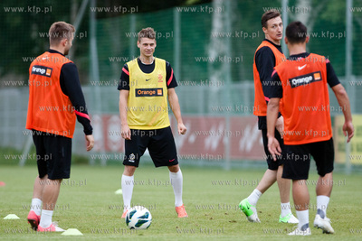 Gdansk. Pierwszy trening Reprezentacji Polski w pilce...