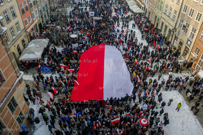 Gdansk. Manifestacja pod haslem W obronie Twojej wolnosci,...
