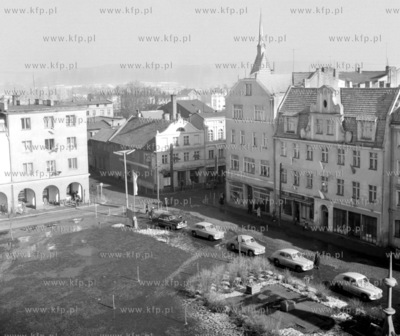 Rynek. Plac Armii Czerwonej w Wejherowie na Kaszubach....