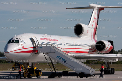 Gdansk, Rebiechowo. Nz. Tupolev Tu-154M Specjalny Pulk...