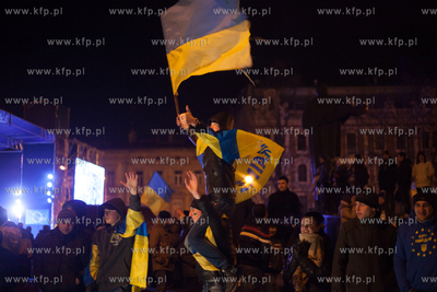 Lwow, Ukraina NZ Demonstracje antyrzadowe na placu...