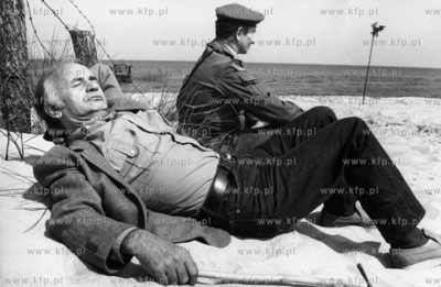 Zbigniew Kosycarz, fotoreporter Glosu Wybrzeza na plazy...
