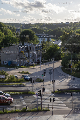 Widok z przystanku PKM Brętowo na ul. Dolne Młyny....