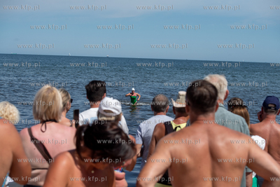 Wyścig pływacki dookoła mola w Sopocie. 20.07.2024....