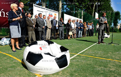 Gdansk. Przymorze. Otwarcie boiska wybudowanego w ramach...