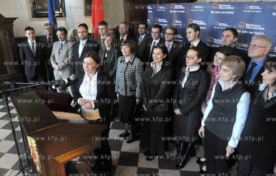 Gdansk, Dwor Artusa. Prezentacja przyszlych radnych...