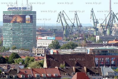 Panorama Gdanska z wiezy Ratusza Glownomiejskiego -...