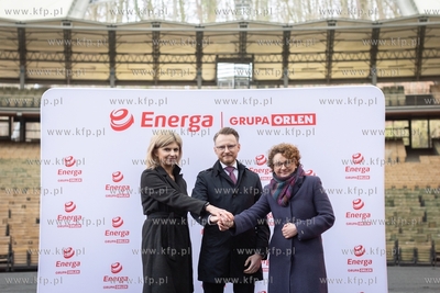 Sopot. Opera Leśna. Konferencja prasowa podczas której...
