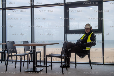 Westerplatte. Budowa biura obsługi ruchu turystycznego...