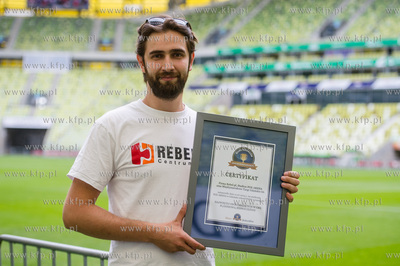 Gdansk. Stadion PGE Arena. Bicie rekordu Polski w jednoczesnej...