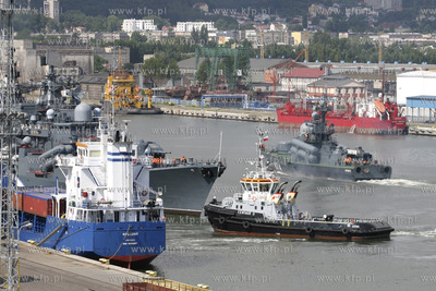 Gdynia. Wizyta trzech okretow Floty Baltyckiej Federacji...