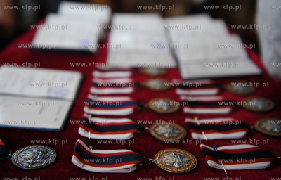 Gdansk. Dwor Artusa. Swieto Policji. Podczas uroczystosci...