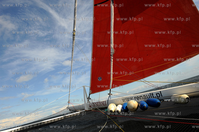 Zatoka Gdanska. Katamaran Gemini 3, na ktorym Roman...