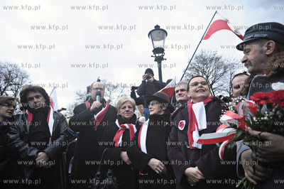 Wielka parada Niepodleglosci w Gdansku. Wsrod uczestnikow...