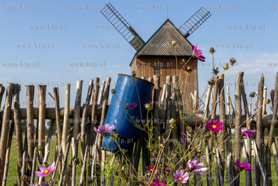 Wiatrak typu paltrak, wybudowany w 1903 roku stojący...