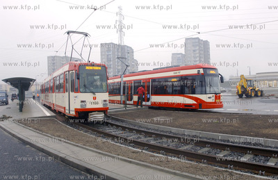 Petla tramwajowa, konczaca nowa linie tramwajowa na...