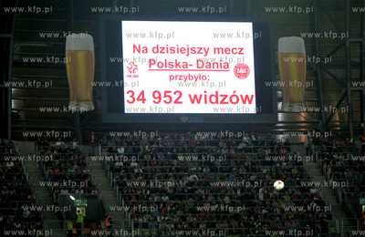 Gdansk. PGE Arena. Mecz towarzyski Polska- Dania. Nz....