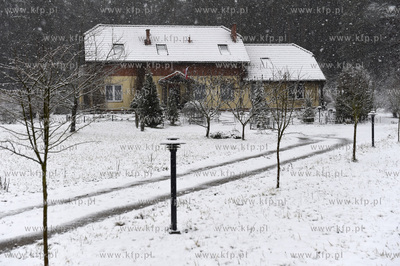 Zima w Sulminie na Kaszubach gmina Źukowo. Pierwszy...
