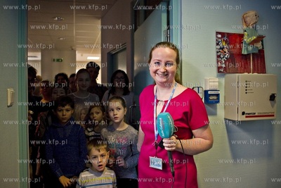 Dzień otwarty Radia Gdańsk. Nz. dziennikarka Marzena...