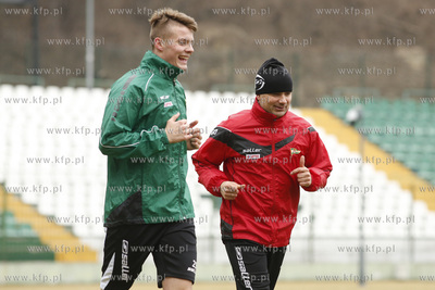 Gdańsk. Stadion przy ul. Traugutta. Trening drużyny...