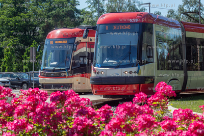 Tramwaj Pesa Swing i Jazz Duo na pętli Stogi Plaża....