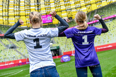 Mecz drużyn influencerek na Polsat Plus Arenie Gdańsk....