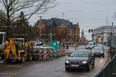 Prace związane z przebudową przejść dla pieszych...