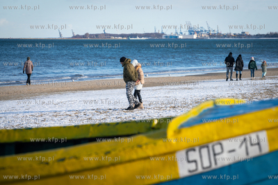 Sopot, plaża. 12.03.2023 / fot. Anna Rezulak / KFP