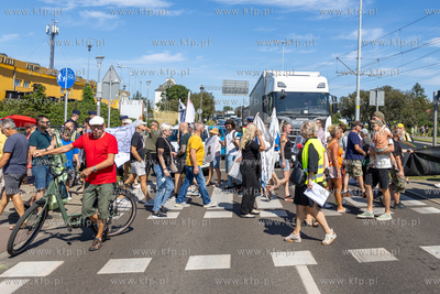 Gdańsk Letnica. Protest mieszkańców przyportowych...