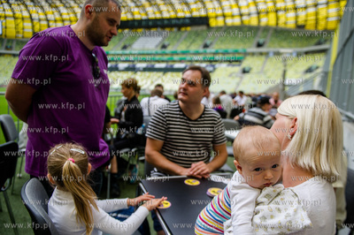 Gdansk. Stadion PGE Arena. Bicie rekordu Polski w jednoczesnej...