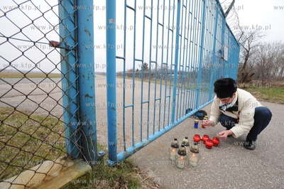 Wypadek wojskowego samolotu Bryza. n/z p. Lucja Hoszczarek...