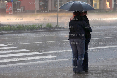 Ulewa ktora przeszla nad Gdanskiem spowodowala spore...